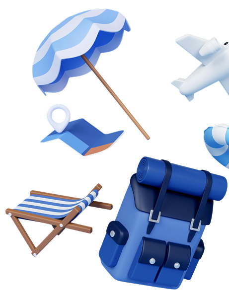 Blue chair illustration
